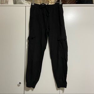Black Cargo Joggers